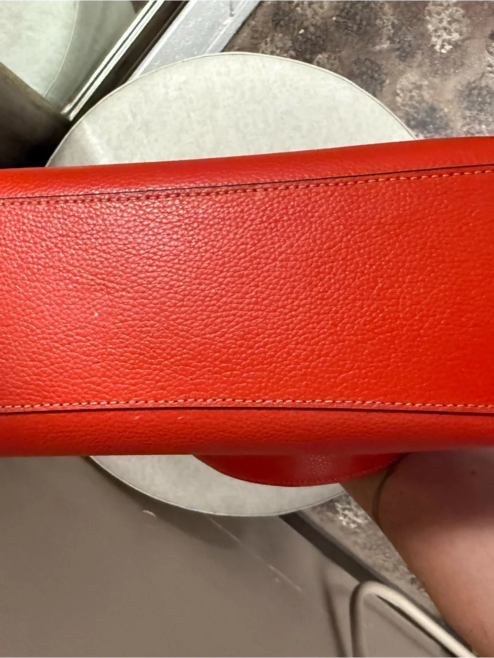 Coach Mollie Bucket Bag Miami Red Pebbled Leather Crossbody Shoulder CA214